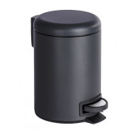 Cubo BaÑo Pedal Negro Leman 3 L