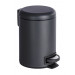 Cubo Baño Pedal Negro Leman 3 L