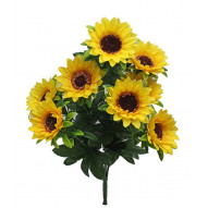 Ramo Girasoles X9 Amarillo 48 Cm