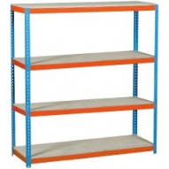 Estanteria Metal 4 Estantes Madera Sin Tornillos 200 X 180 X