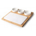 Bandeja Aperitivo Marmol/bambu 3 Cuencos 28,2 X 28,2 Cm Laco