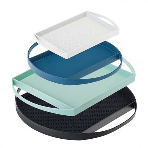 Bandejas Flap Glacial Set-4 42x42x3 Cm