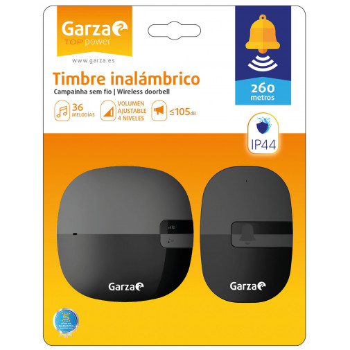 Timbre Inalambrico Ext 260m - 36 Melodias Garza Ne Garza