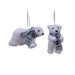 Kaemingk Ornamento para colgar oso polar blanco con bufanda 1 pieza