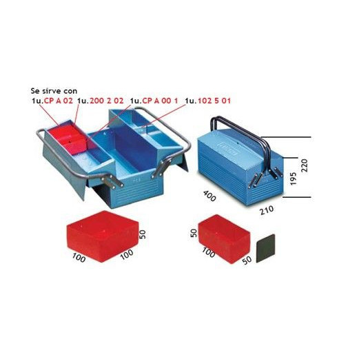 Caja Herram 400x210x195mm Met 102.5 Heco