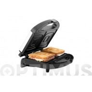 Sandwichera 750 W Inox Negra Lacor