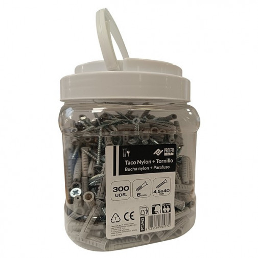 Taco Nylon + Tornillo B/300 6x30 Mm