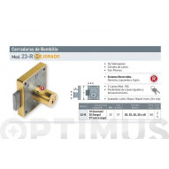 Cerradura 23r/30mm Sobreponer Mueble Bombillo 16 Mm Latonada