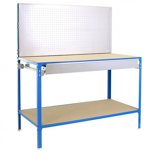 Banco Trabajo C/panel Htas Y Cajon 144x120x60