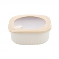 Hermetico Pp Cuadrado Beige 1400 Ml