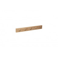 Percha Pared Madera Natural 5 Pomos Inclinados Natural Nesu