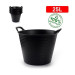 Capazo Plastico Negro 25 L