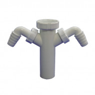 Sifon Doble Ext Toma Lavadora Dobre Con Tuerca Loc 1 1/2'