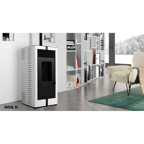 Estufa De Pellet Noa S2 10,33 Kw Blanca Karmek