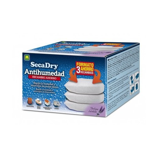 Antihumedad Recarga 450 Gr (3 Uds) Secadry Lavanda Masso