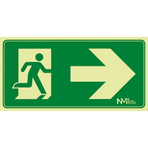 SeÑal EvacuaciÓn Flecha Derecha Pvc Clase B