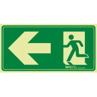 SeÑal EvacuaciÓn Flecha Izquierda Pvc Clase B