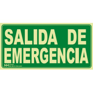 SeÑal Salida De Emergencia Pvc Clase B 320x160mm