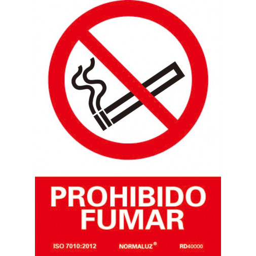 SeÑal Prohibido Fumar Pvc 210x300mm
