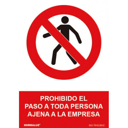 SeÑal Prohibido Paso Persona Ajena Pvc 210x300mm