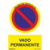 SeÑal Prohibido Vado Permanente Pvc 210x300mm