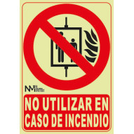 SeÑal No Utilizar En Caso De Incendio Pvc Clase A 210x300mm