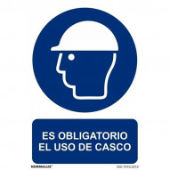 SeÑal Oblig Uso Del Casco Pvc 210x300mm