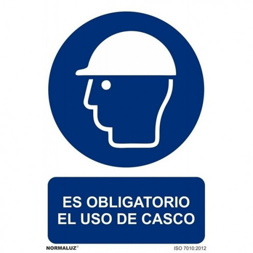 SeÑal Oblig Uso Del Casco Pvc 210x300mm