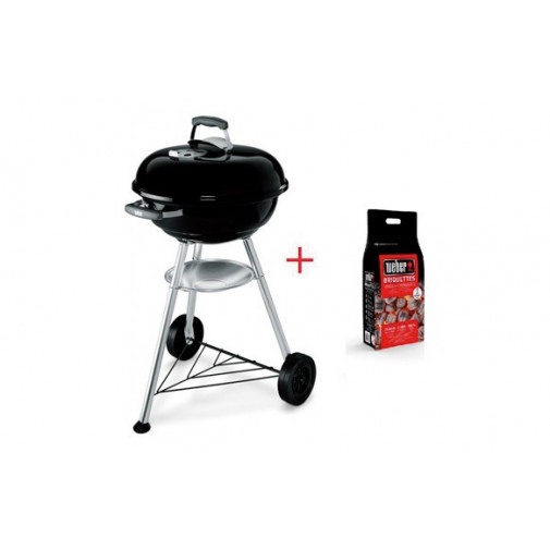 Barbacoa Carbon Compact Kettel 47 Regalo 2 Kg Briquetas Webe