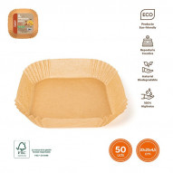 Molde Papel Silicon Cuadr Airfryer 50u. 20x20x4,5