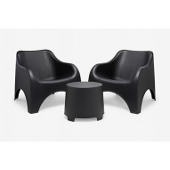 Conjunto Resina Cloud Negro 79,5x81x76