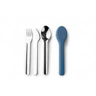 Cubiertos Camping Inox Set-3 C/funda Silicona -