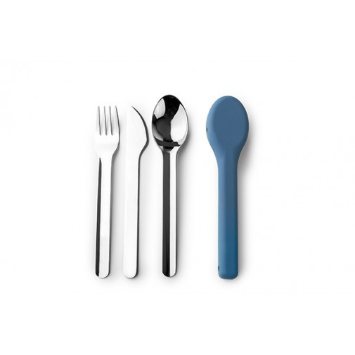 Cubiertos Camping Inox Set-3 C/funda Silicona -