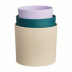 Set 3 Maceteros Crema/verde/violeta 11-13-14cm