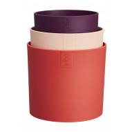 Set 3 Maceteros Rojo/rosado/violeta 11-13-14cm