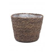 Macetero Cesto Gordes Marron 23x18 Cm