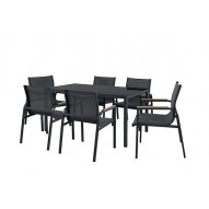 Conjunto Acero Antrac Guinea 7 Pzas