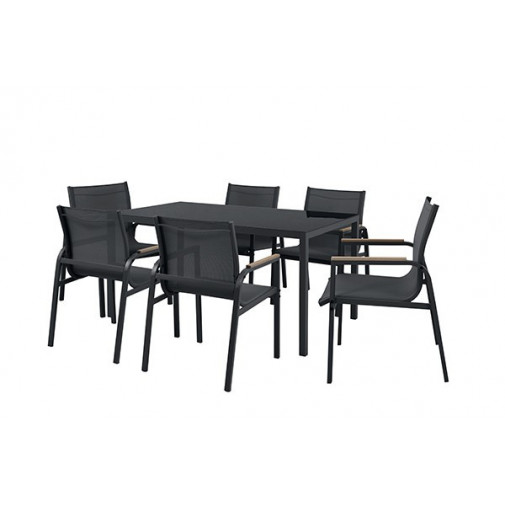 Conjunto Acero Antrac Guinea 7 Pzas