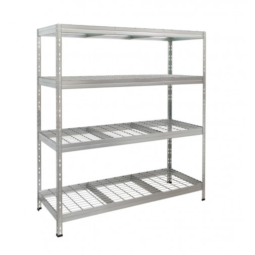 Estanteria Metal Galvanizado 4 Estantes De Rejilla 180 X 150