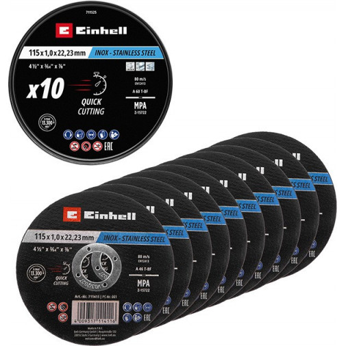 Disco C Inox/metal Lata 10 Ud 115x1mm