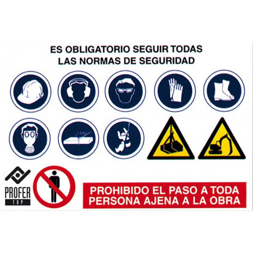 SeÑal Obra Combinado Pvc 0,4mm