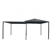 Cenador Extens Acero Gris 3x3x2.7/5.