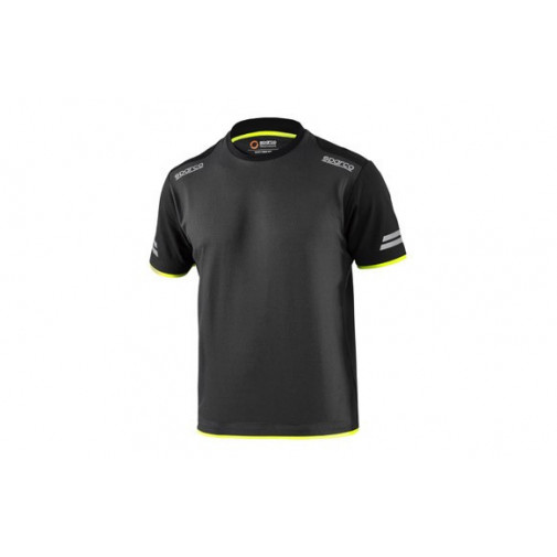 Camiseta Tecnica 170 Gr Gris / Amarillo Fluor Talla S Sparco