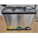 Cubo Basura Reciclaje Inox 45lt 3compartimentos (OUTLET)