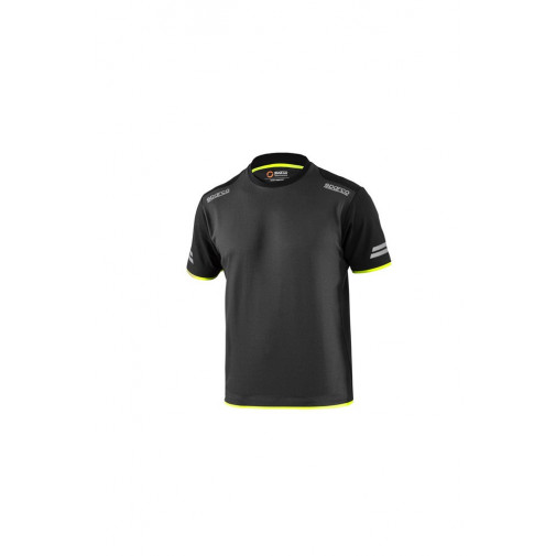 Camiseta Tecnica 170 Gr Gris / Amarillo Fluor Talla L Sparco