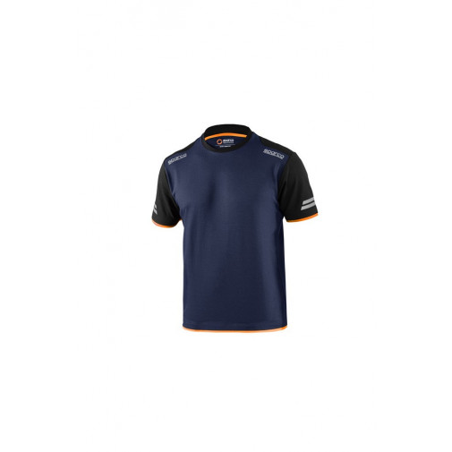 Camiseta Tecnica 170 Gr Azul / Naranja Fluor Talla Xl Sparco