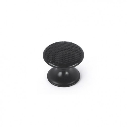 Pomo Negro Mate Mimbre Zmk -