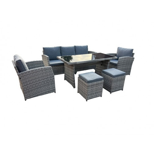 Conjunto Ratan Sint/acero Sierra Leona 6 Pzas