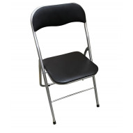 Silla Plegable Alumin Negra 44x47x81cm