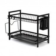 Escurreplatos Metal Negro 49x25x34cm